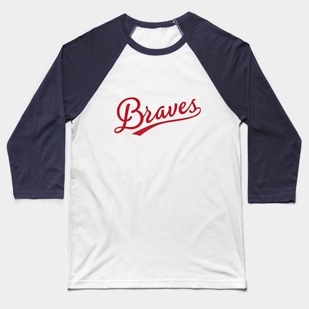 Atlanta Braves 4 by Buck Tee Originals Baseball T-Shirt by Buck Tee